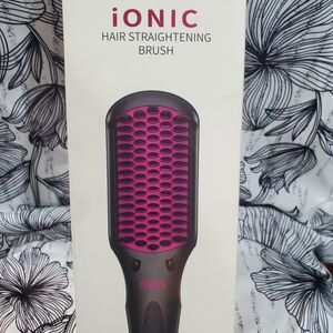 Tymo Ionic Ionic Hair Straightening Brush - Black and Pink